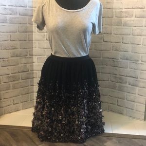 A New Day black & floral skirt x-small